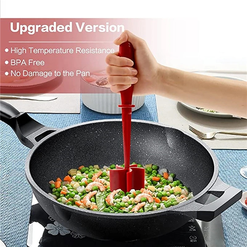 Popular Professional Nylon Heat Resistant Potato Masher Hamburger Smasher Safe for Non-Stick Cookware