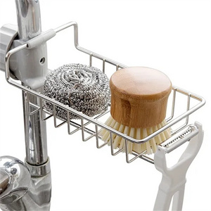 TX Kitchen Stainless Steel Sink Drain Rack Sponge Storage Faucet Holder Soap Drainer Towel Rack Shelf Organizer