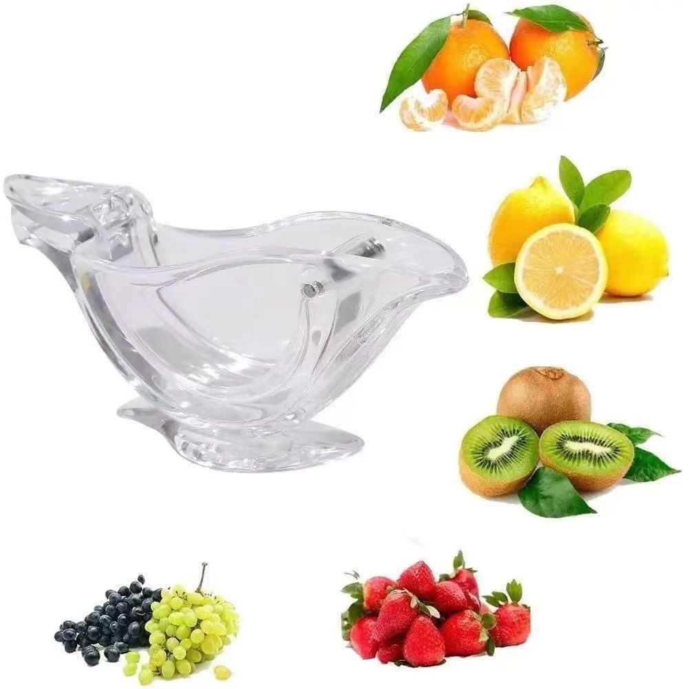 Wholesale Press Squeeze Fruit Mini Manual Juicer Bird Shape Transparent Portable Orange Lemon Manual Juicer