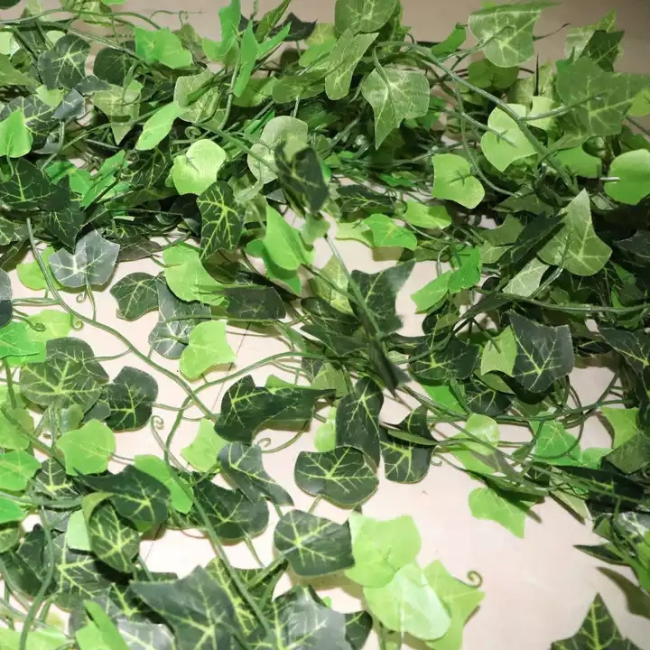 TX Leaf 1 piece 2.2M Artificial Plant Vines Wall Hanging Rattan Leaves Branches Outdoor Garden Home Decoration