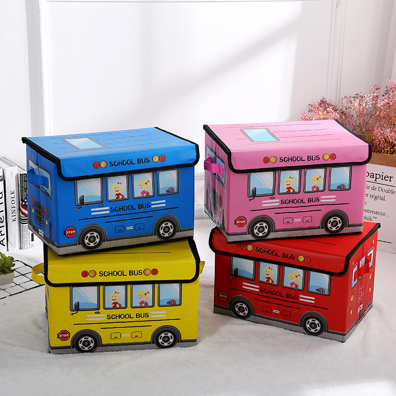 RTS Factory Cute Non-woven Calico Toy Foldable Stackable Storage and Organization Box for Kids