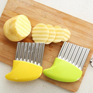 TX French Fry Maker Stainless Steel Wavy Knife French Fries kitchen Knife Chopper French Fry Maker Tools