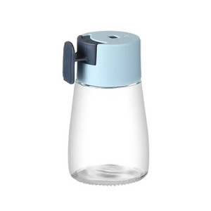 Hot Sale Glass 100mL Press Type Transparent Spice Jar Salt and Pepper Seasoning Bottle Push-on Lid Kitchen Condiment Storage