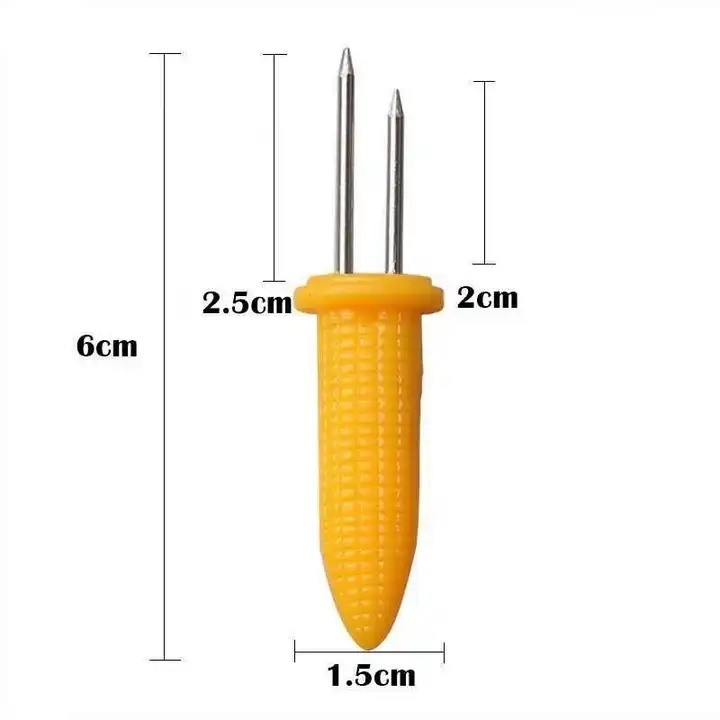 RTS Hot Selling Stainless Steel Corn Roast Needle Barbecue Accessories Outdoor Camping Barbecue Fruit Fork