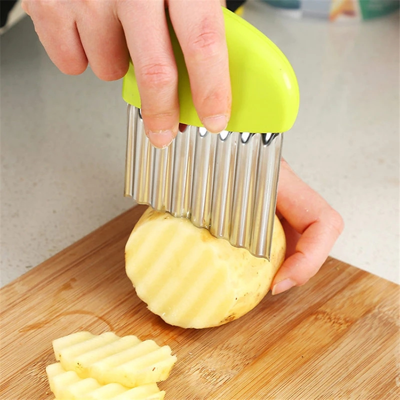 New Design Durable Potato Finger Chips Cutter Stainless Steel Potato Chips Cutter Blade Twisted Potato Slicer Chips Cutter