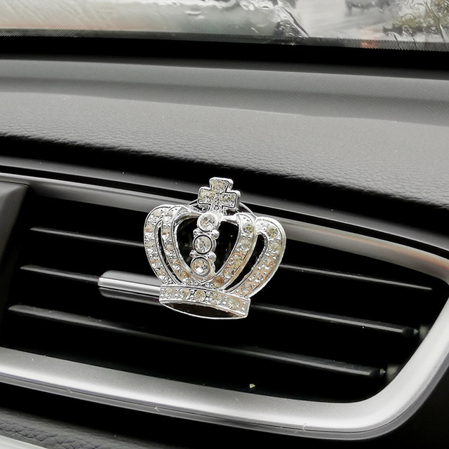 2023 Car Accessories Auto Interior bling Diamond Crown Decoration car air freshener