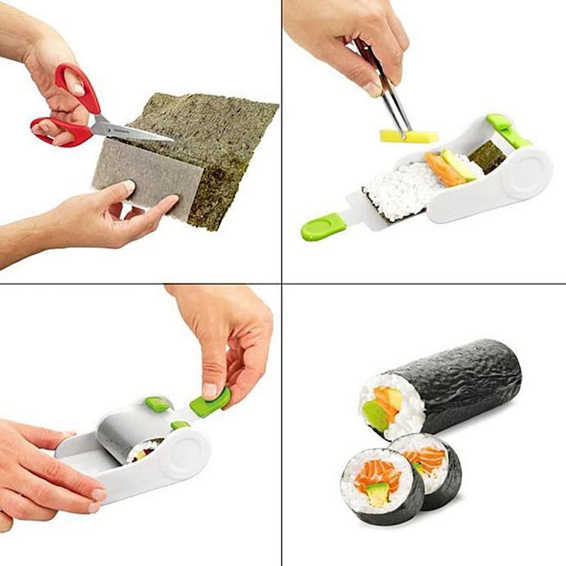 Creative Vegetable Meat Rolling Tool Sushi Maker Roller Rice Mold Equipment Manual DIY Machine Meat Rolling Tool