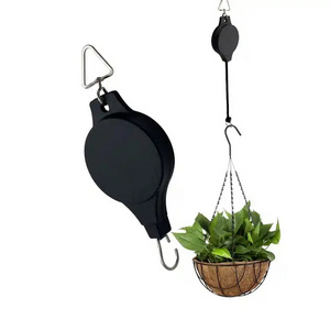 Hot Sale Home Garden Retractable Pulley Plant Hanger Easy Reach Hanger Plant Hook Hanging Flower Basket