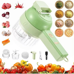 Portable Electric Garlic Vegetable Chopper Handheld 4 In 1 multifunctional vegetable cutter for kitchen accessories