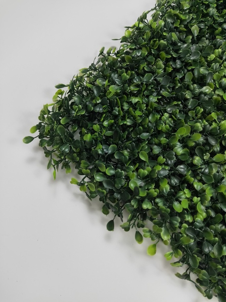 XH 25*25cm Anti-UV Plastic artificial grass green wall  Artificial Green Plant Wall for Garden Decoration