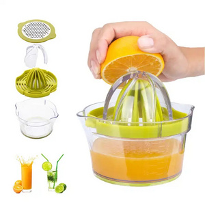 XH manual citrus juicer hand press lemon squeezer Citrus Lemon Orange Fruit Juicer Squeezer With Built-In Measuring Cup