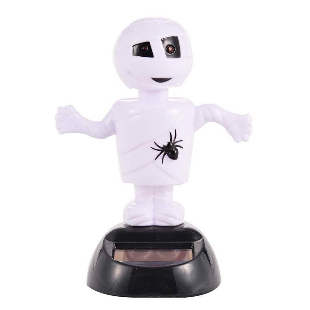 XH Hot Sale Decoration Funny Halloween Solar  Shake Head Doll Toys Gift For Children