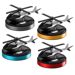 RTS Car Air Freshener Helicopter Solar Rotating Aircraft Auto Perfume Aromatherapy Car Interior