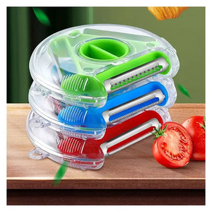 XH Multifunctional Three-in-one Vegetable Grater Rotary Round Vegetable Fruit Peeler Tool