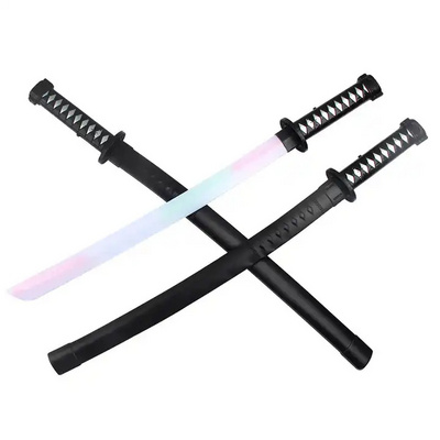 Hot Sale  LED Toys Cool Swords for Kids Deluxe Play Sword LED Inductive Warrior Sword  Plastic Katana