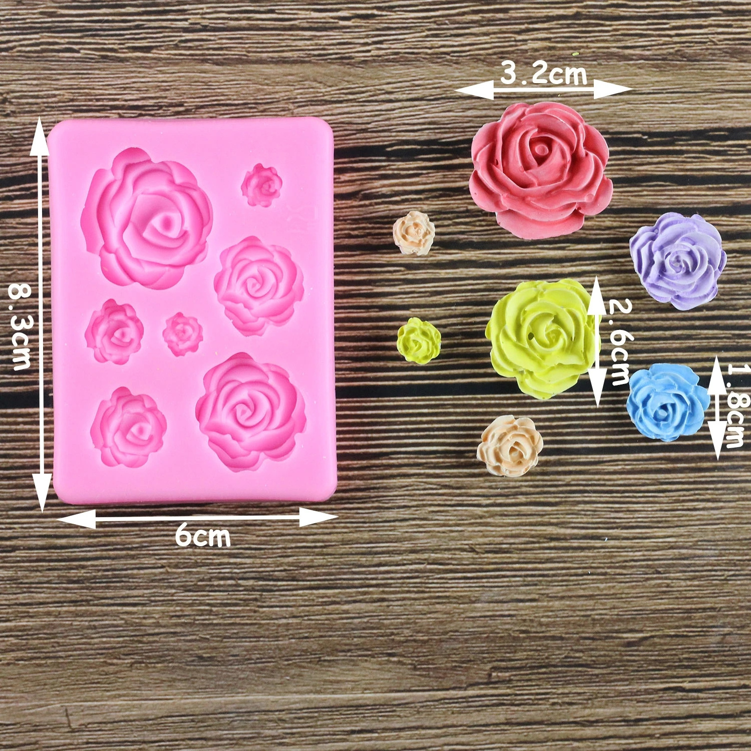 Factory Baking Tool Decor Hot Sale Fashion 3D Rose Silicone Fondant Mold Cake Chocolate