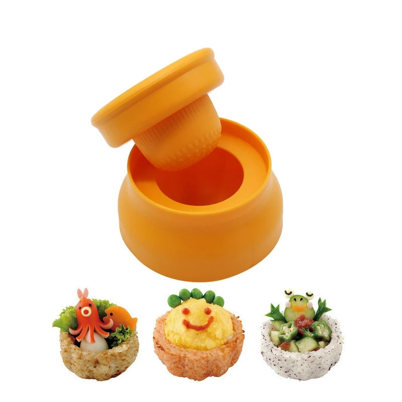 Hot saleJapanese Rice Mold  DIY Plastic Rice Ball Cup Mold Maker Creative Sushi Mold Maker for Kids Lunch