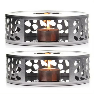 RTS Wholesale Candle Warmer Tea Light Holder Teapot Heater Base Stainless Steel Tea Warmer