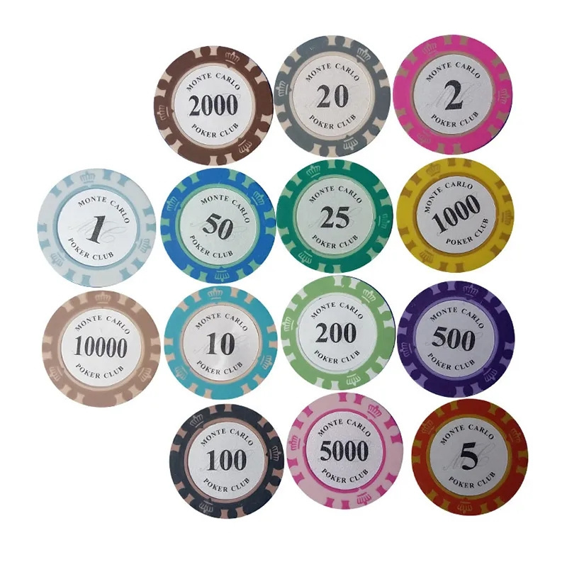 Wholesale 14g Premium Monte Carlo Casino Poker Chips Poker Set Holder Poker Game Playing Card Chip