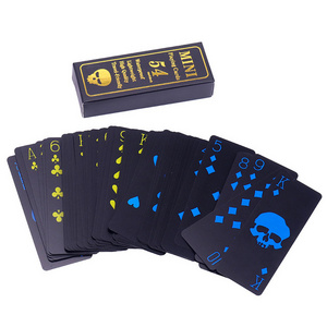 Fluorescent Black PVC Poker Playing Cards Glow The Dark Playing Cards Party Waterproof Card With Luminous Multiplayer