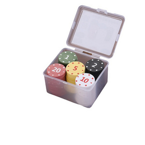 YDM Wholesale High Quality 100pcs plastic Texas Poker Chips Professional European Poker Chips Set