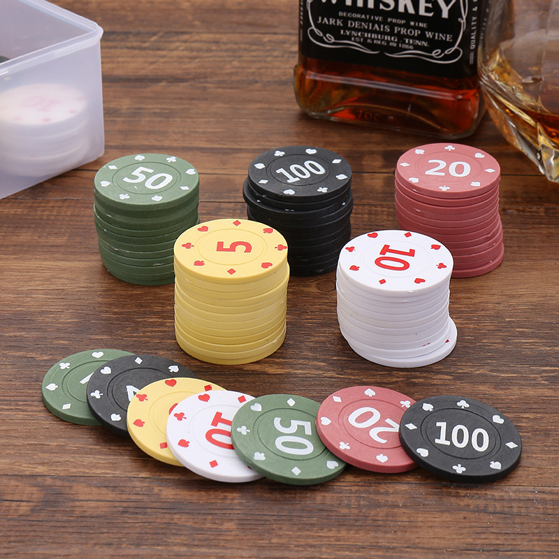 YDM Wholesale High Quality 100pcs plastic Texas Poker Chips Professional European Poker Chips Set