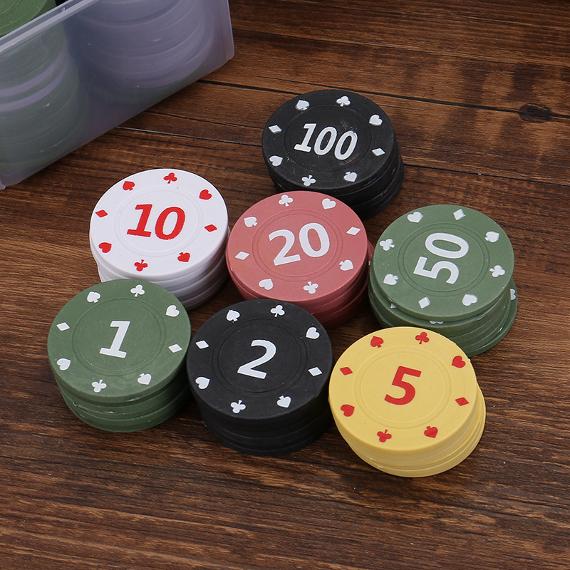 YDM Wholesale High Quality 100pcs plastic Texas Poker Chips Professional European Poker Chips Set