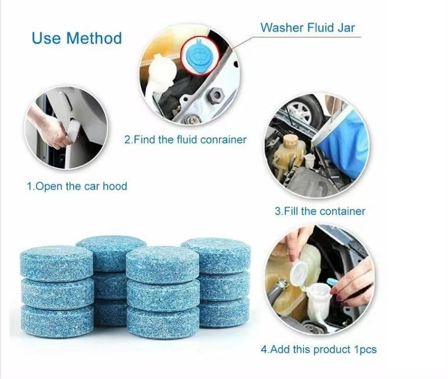 YDM Car car glass water pill effervescent sheet wiper fine solid wiper compressed boiling sheet wiper auto parts