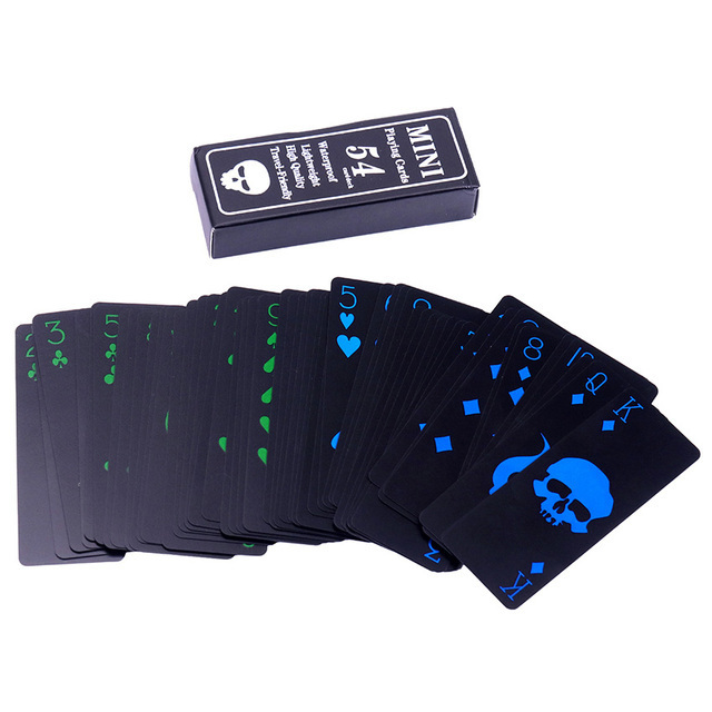 Fluorescent Black PVC Poker Playing Cards Glow The Dark Playing Cards Party Waterproof Card With Luminous Multiplayer