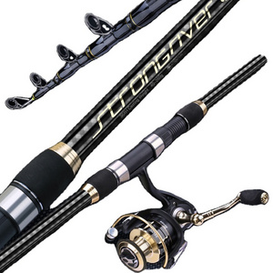 RTS Telescopic rotating fishing rod carbon fiber carp fishing rod  sea boat rock long distance fishing rod for sea and boat