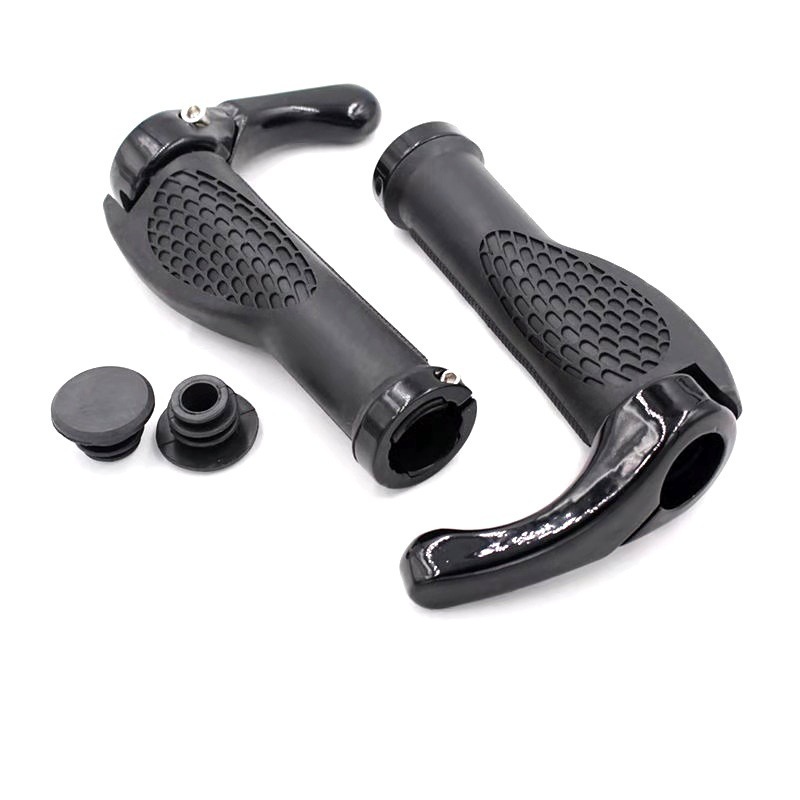 Bicycle Handlebar Grip Ergonomic Anti Skid Lock on Handle Cover Aluminum Alloy Rubber Grips MTB Bike Accessories