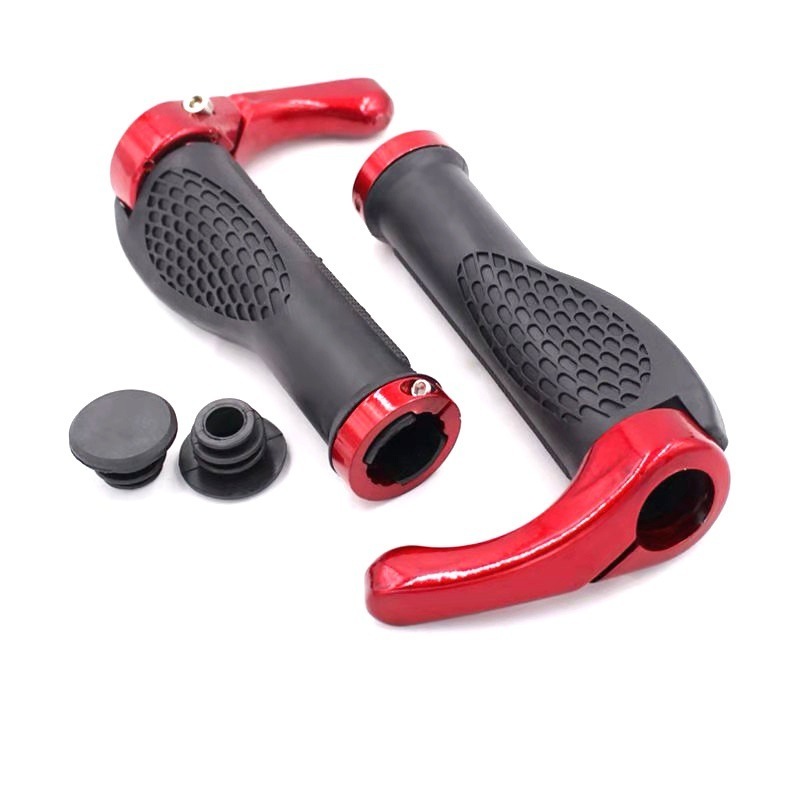 Bicycle Handlebar Grip Ergonomic Anti Skid Lock on Handle Cover Aluminum Alloy Rubber Grips MTB Bike Accessories