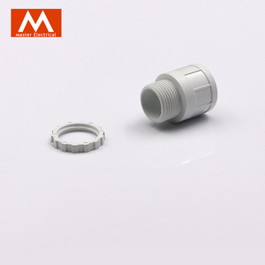 PVC Flexible Conduit Adaptor Factory Supply Plastic Conduit Male Bush 20mm 25mm 32mm 40mm PVC Male Adaptor