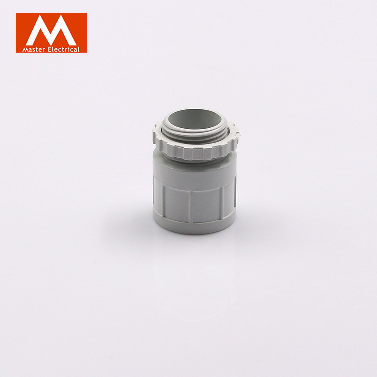 PVC Flexible Conduit Adaptor Factory Supply Plastic Conduit Male Bush 20mm 25mm 32mm 40mm PVC Male Adaptor