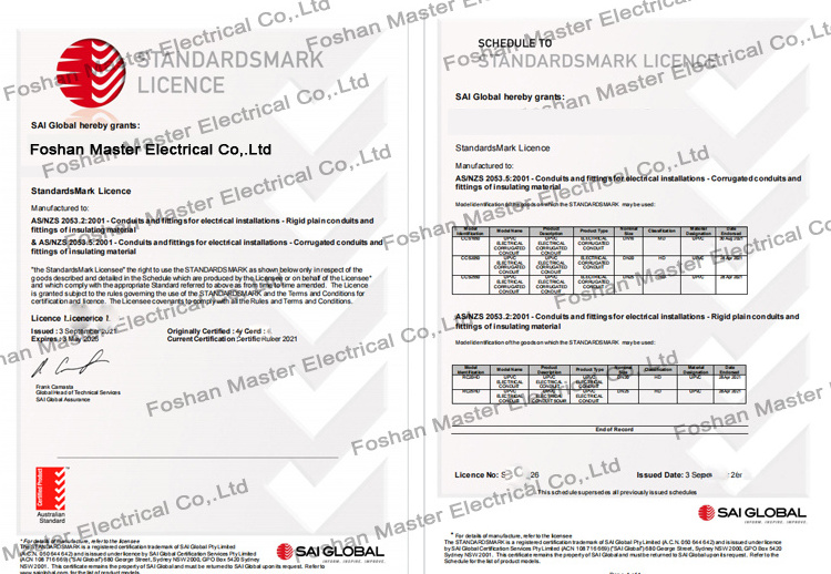 AS/NZS 2053 AS/NZS61386  Plastic 20mm Conduit Coupling Electrical PVC Fitting Australian Standard PVC Pipe Coupling