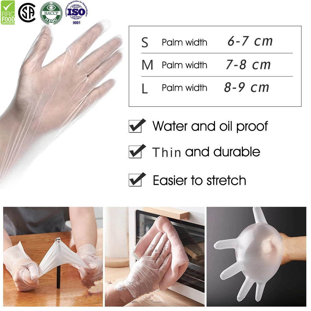 Dietary Poly Plastic Gloves for Cooking, Food Prep and Food Service household cleaning tools and accessories