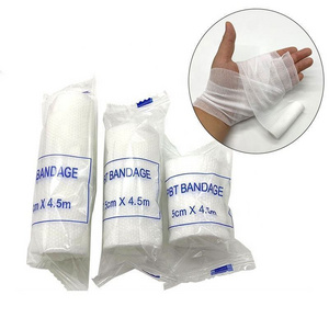 Medical self-adhesive bandage roll individually packaged gauze Pbt elastic bandage