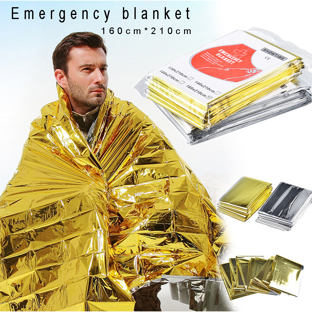 Outdoor Camping Emergency Mylar Blanket Rescue Space Foil Emergency Blanket Thermal