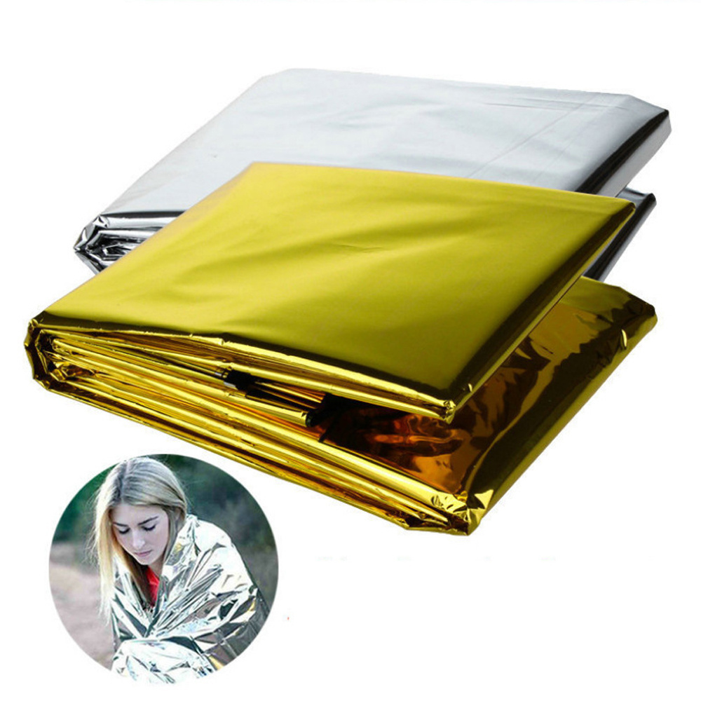 Outdoor Camping Emergency Mylar Blanket Rescue Space Foil Emergency Blanket Thermal