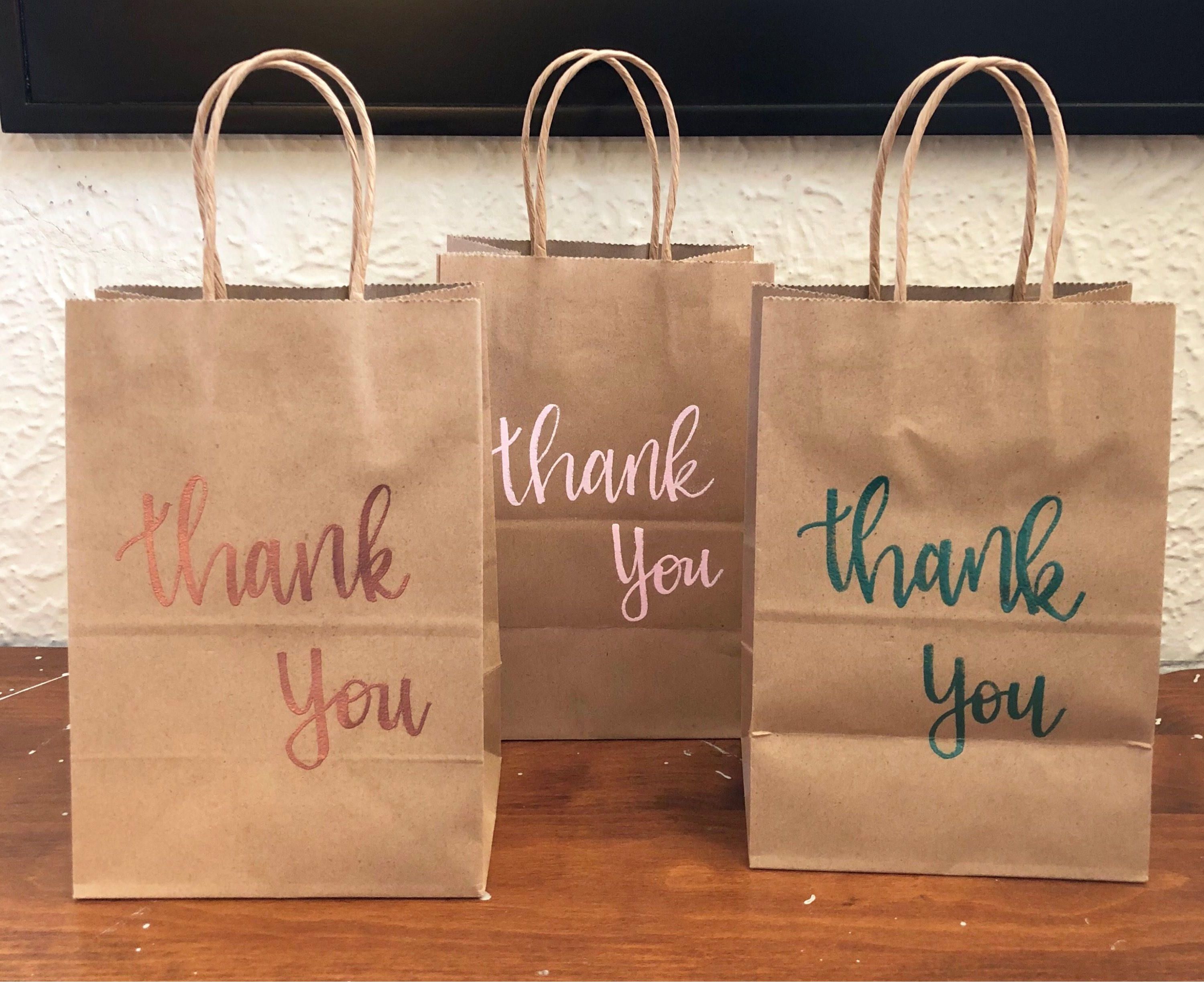 Custom Logo Perfume Cosmetics White Black Green Red Pink Gift Kraft Paper Bag High Quality Printing Sac Cra Brown Thank You Bag