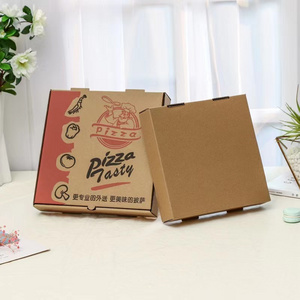 Custom Printed eco friendly wholesale cheap Kraft Corrugated Paper Burger Pizza Boxes With Logo