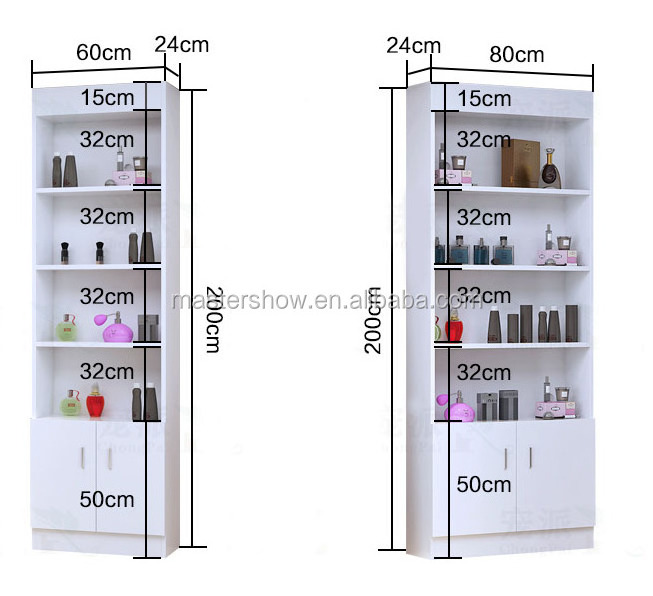 Cosmetic display cabinet/beauty cosmetics shop fitting/wood cosmetic display shelf