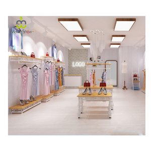 Clothing shop metal round clothes display rack showcase/ clothes store display racks