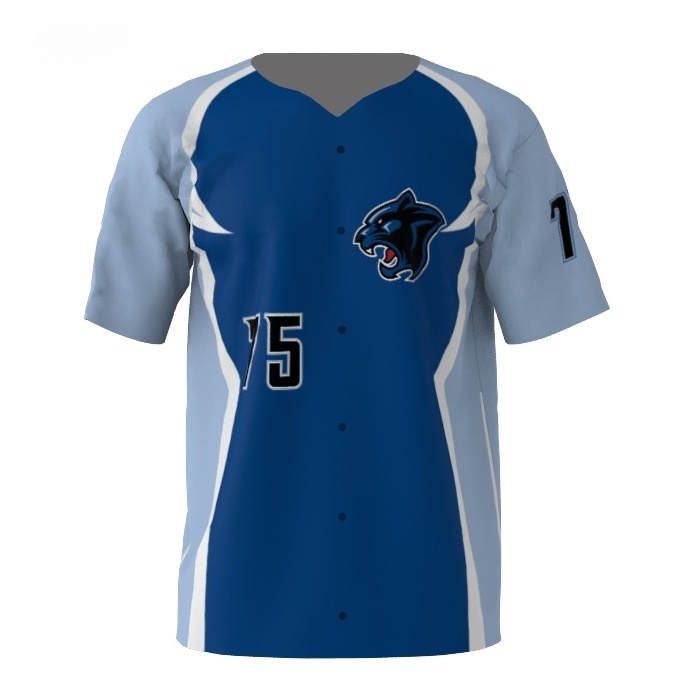 Mens Shirts 100% Polyester Sublimation Baseball Jersey Wholesale Digital Printing Allover Printed Polyester Breathable