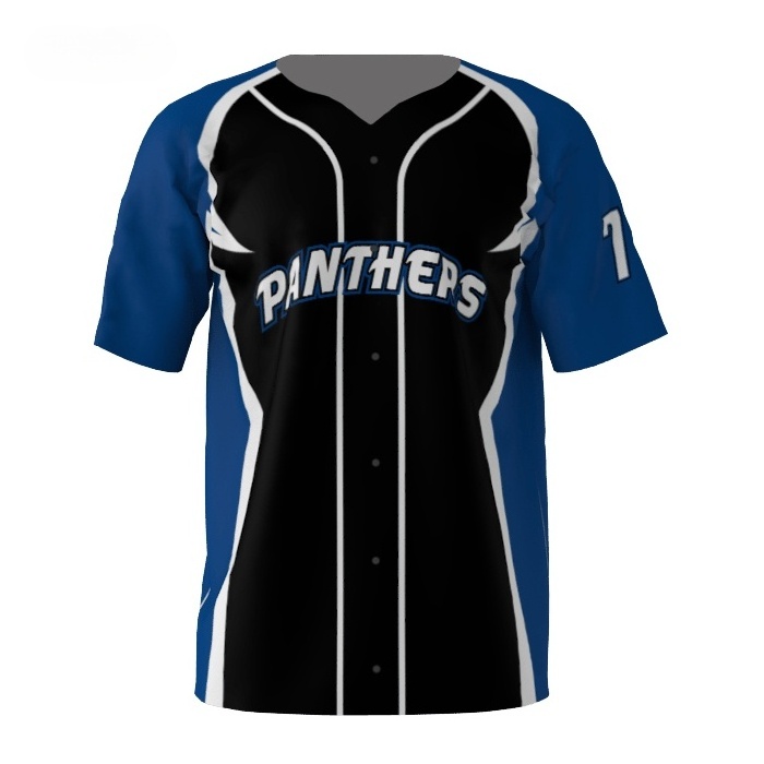 Mens Shirts 100% Polyester Sublimation Baseball Jersey Wholesale Digital Printing Allover Printed Polyester Breathable