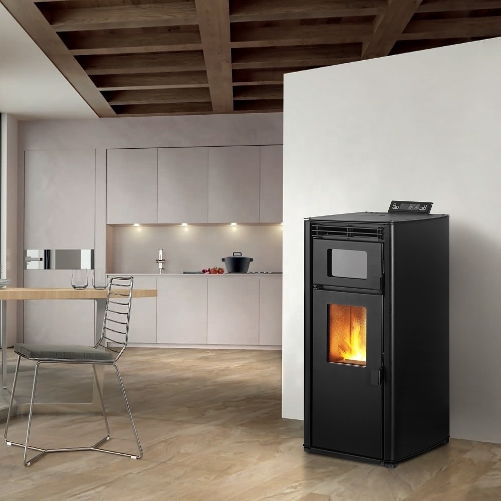 High quality wood pellet stove with Oven WIFI function for factory directly supply CE certification Eco design