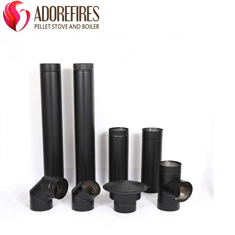 Hot Selling 80mm 150mm Pellet Stove Chimney Flue Pipe Venting Kits