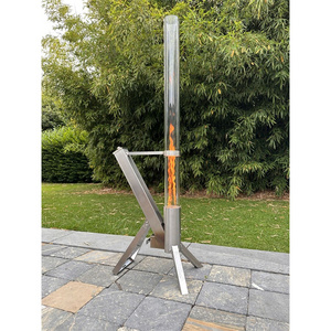 pyramid outdoor fire glass tube patio heater for christmas