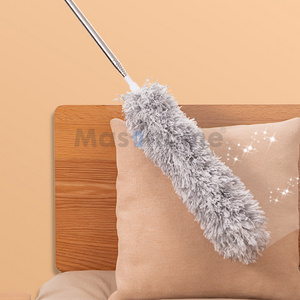 Masthome Telescopic Broom Duster Handle Detachable Flexible Feather Microfiber Cleaning Fan Duster