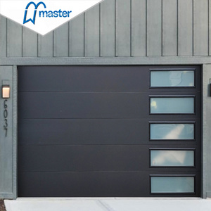 Master Well  Hot Sale Automatic Contemporary Residential Aluminum Tempered Plexiglass Overhead Garage Doors For Homes